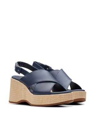 Leather Wedge Sandals Image 2 of 6