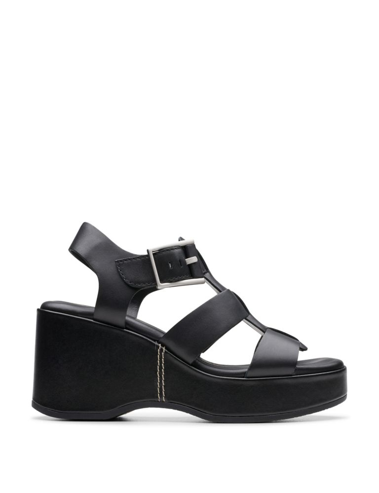 Leather Wedge Sandals 1 of 6