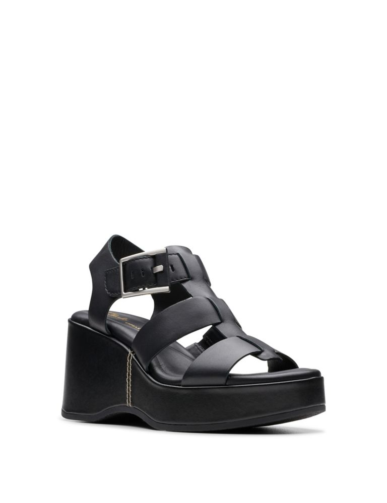 Leather Wedge Sandals 3 of 6