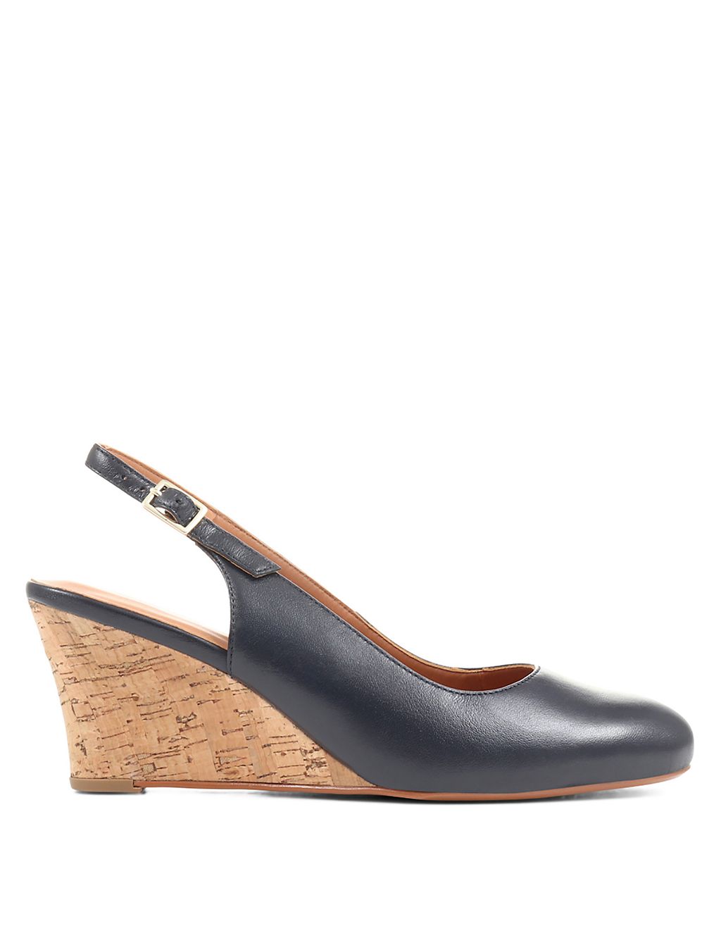Leather Wedge Slingback Shoes 4 of 7