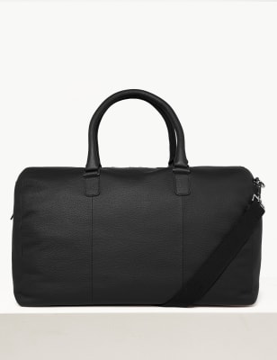 marks and spencer mens leather holdall