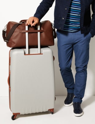 M s mens leather shop holdall