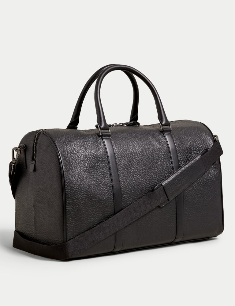 Black Leather Duffle Bag Mens