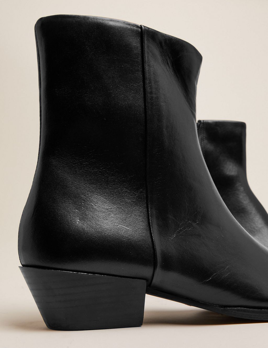 Leather Western Chisel Toe Ankle Boots | M&S Collection | M&S