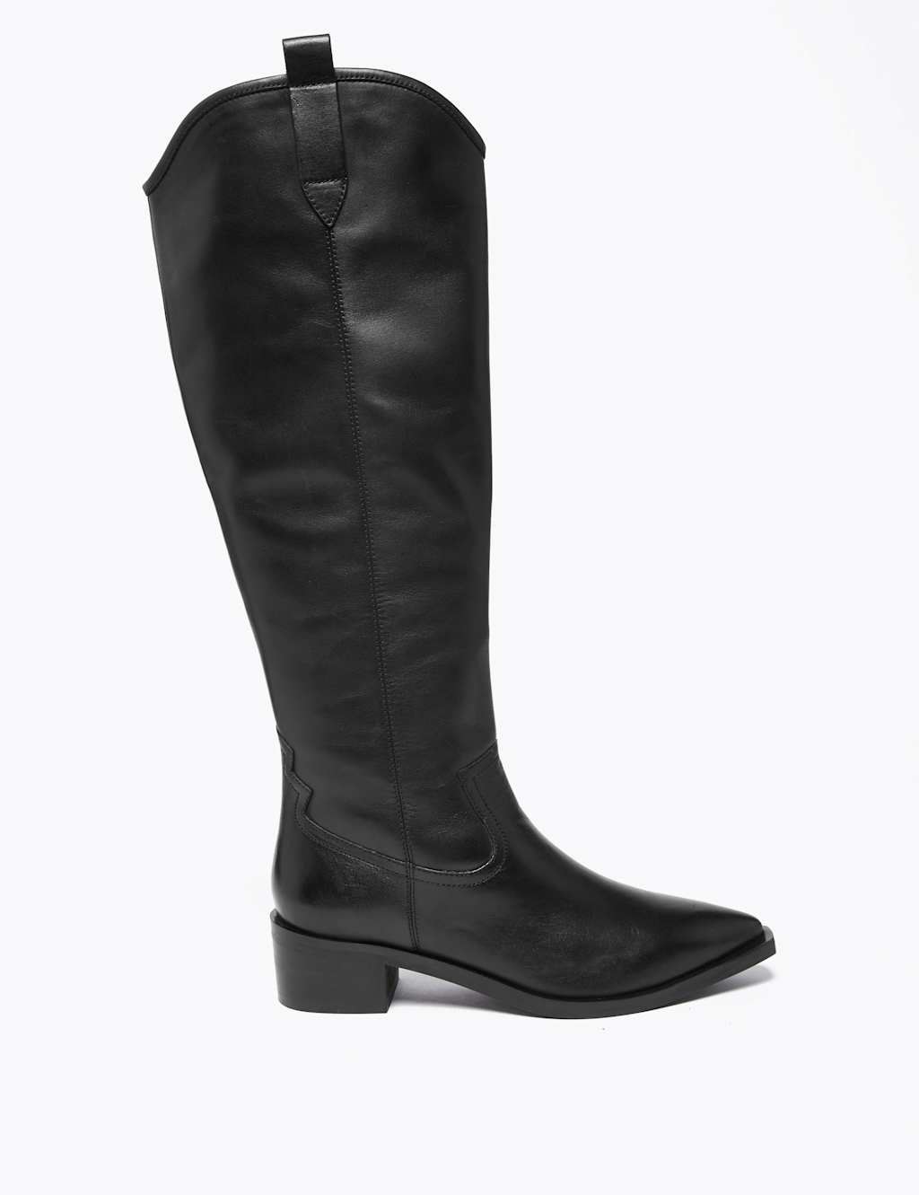 Leather Western Knee High Boots M&S Collection M&S