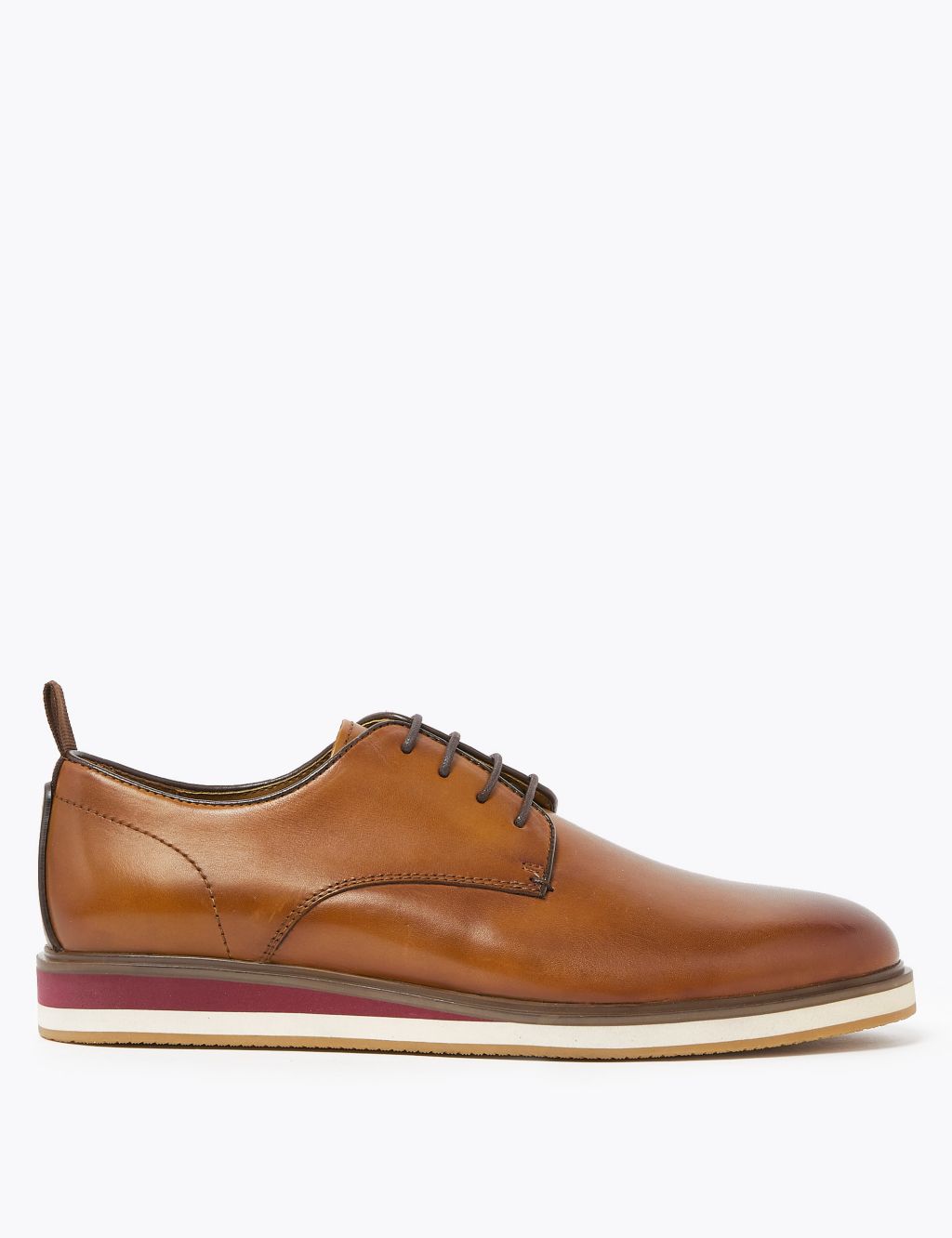 Leather White Sole Derby Shoes | M&S Collection | M&S