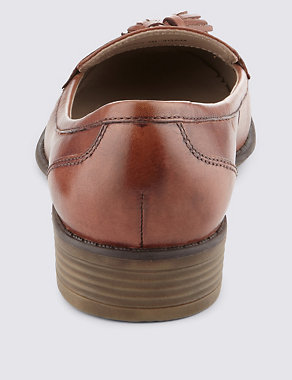 Leather Wide Fit Tassel Loafers Image 2 of 3