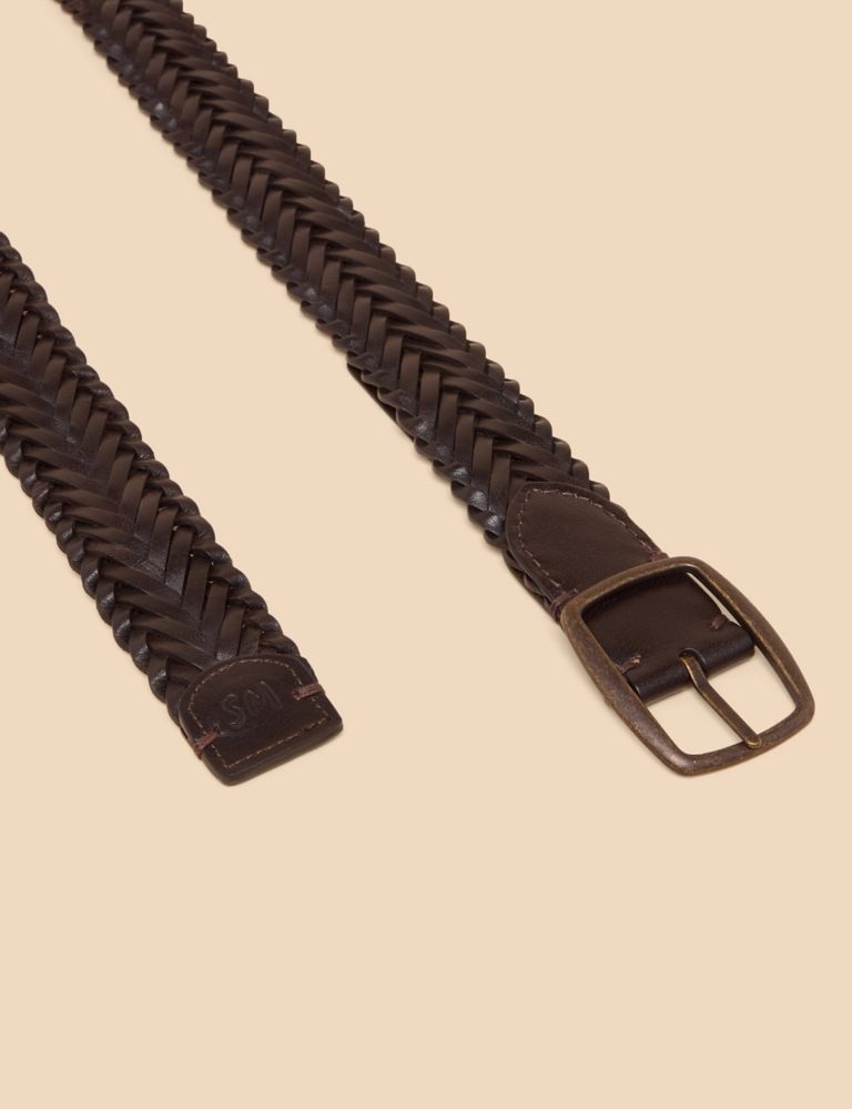 Leather Woven Belt 2 of 3