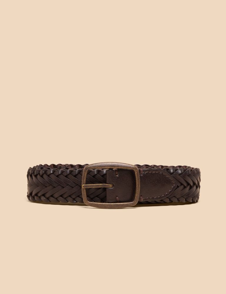 Leather Woven Belt 1 of 3