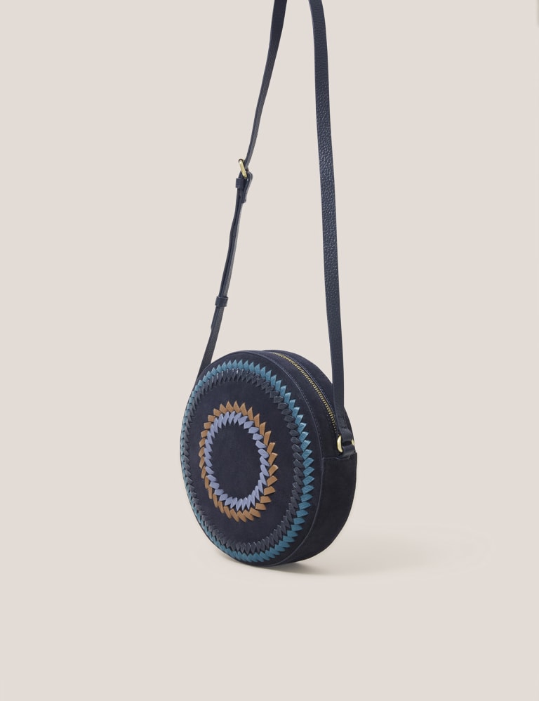Woven circle deals crossbody bag