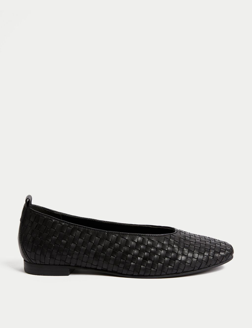 Leather Woven Flat Ballet Pumps 3 of 3