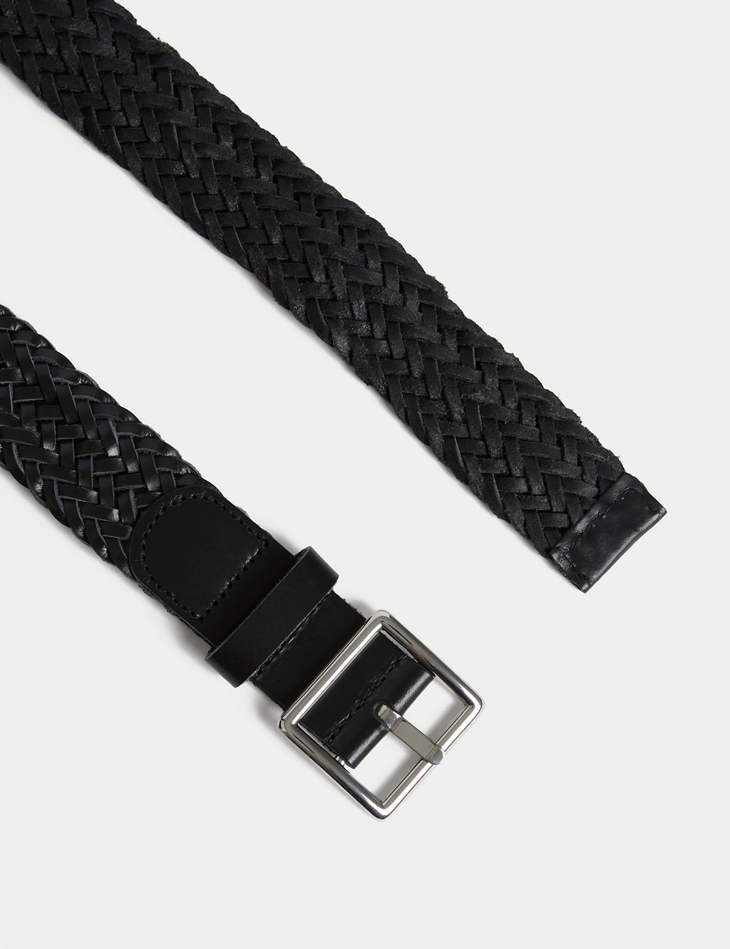 Leather Woven Jeans Belt 2 of 2