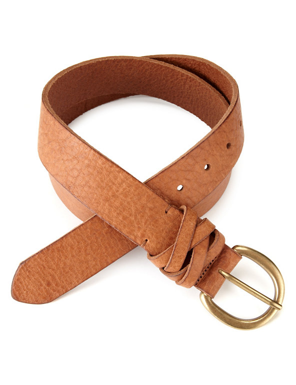 Leather Woven Keeper Belt Image 1 of 2