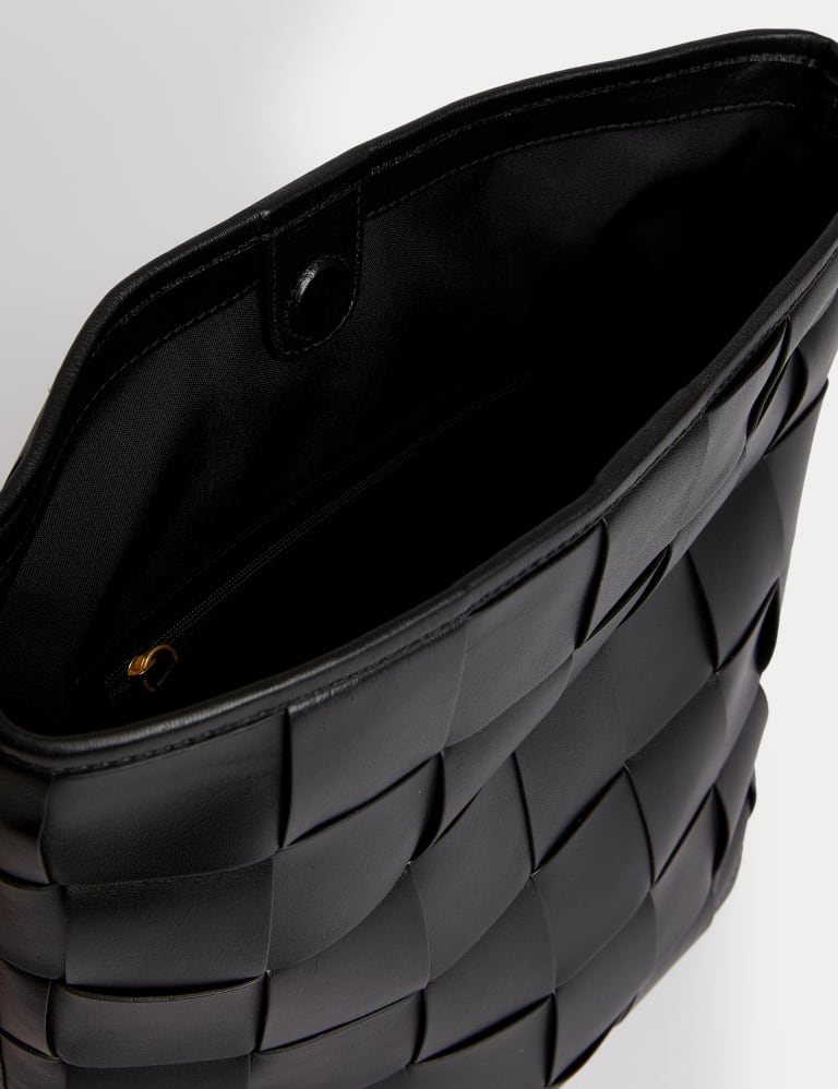 Leather Woven Shoulder Bag