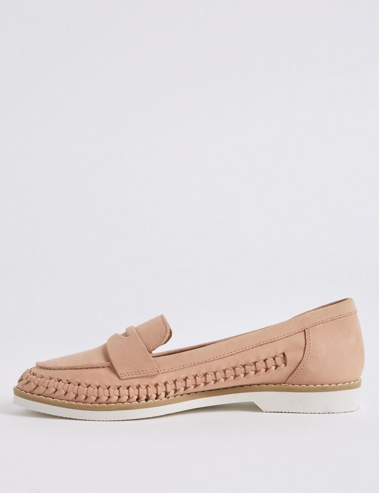 Leather Woven Side Detail Loafers 5 of 6