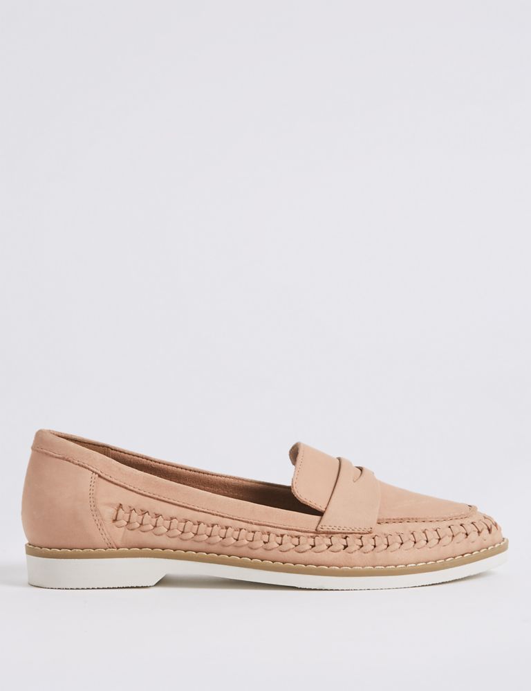 Leather Woven Side Detail Loafers 2 of 6