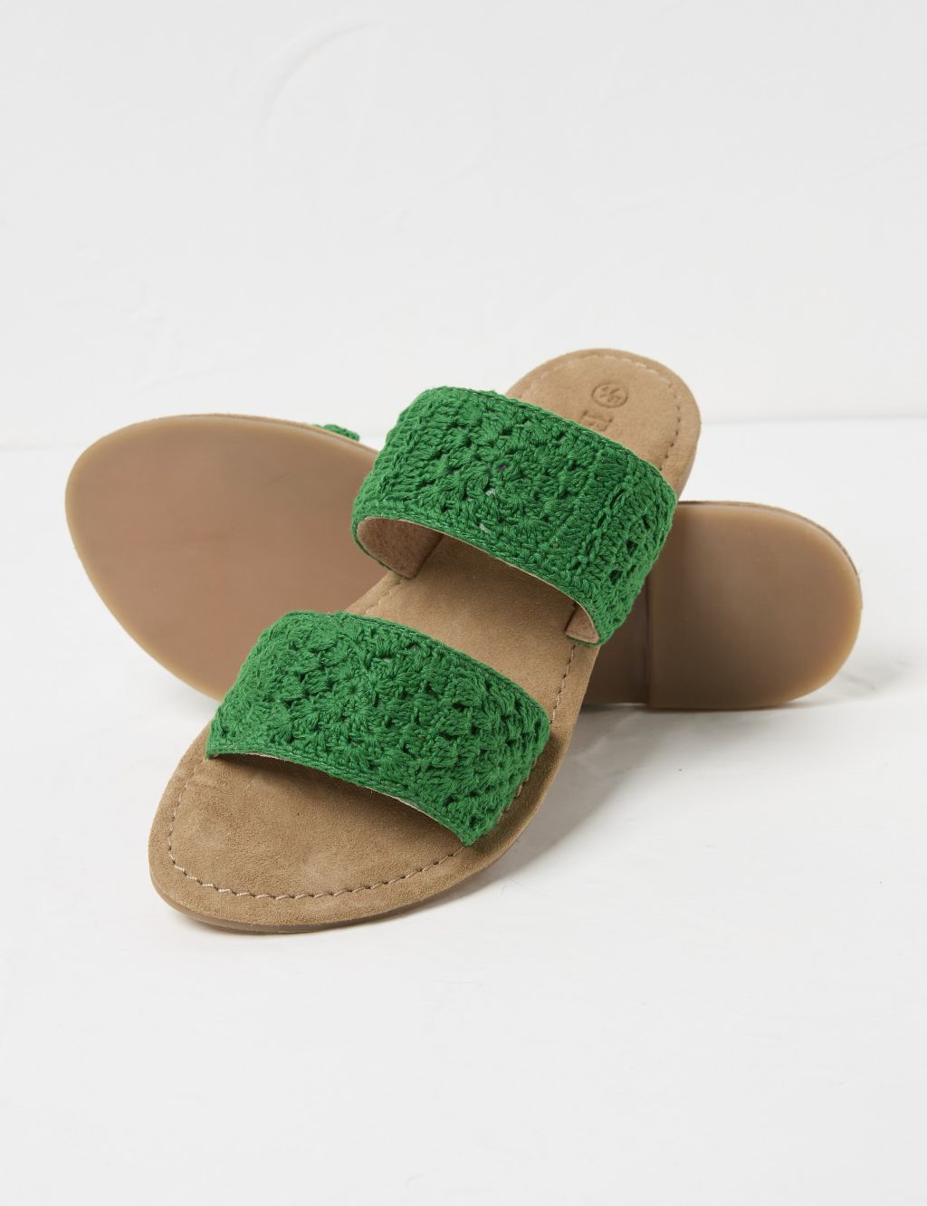 Leather Woven Sliders 1 of 3