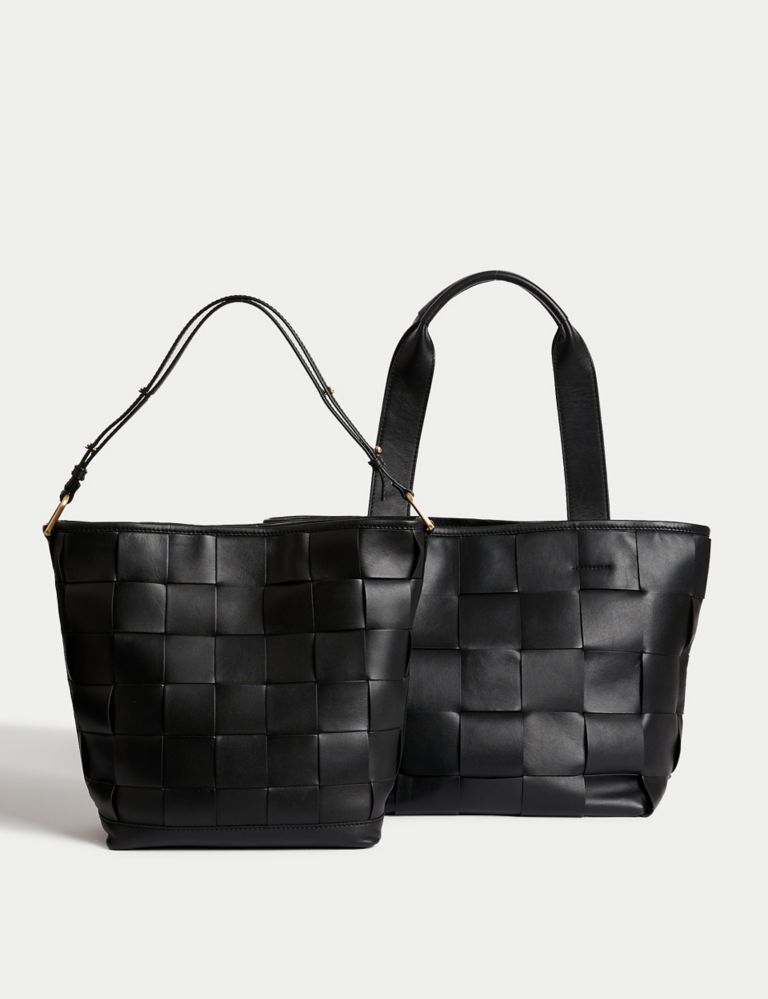 Leather Woven Tote 6 of 6