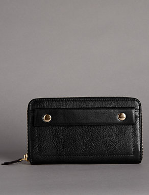 Leather Zip Around  Purse with Cardsafe™ Image 2 of 5