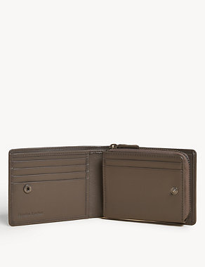 Leather Zip Bi-Fold Cardsafe™ Wallet Image 2 of 5