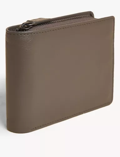 Leather Zip Bi-Fold Cardsafe™ Wallet 1 of 5