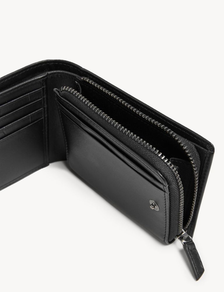 Leather Zip Bi-Fold Cardsafe™ Wallet 3 of 3