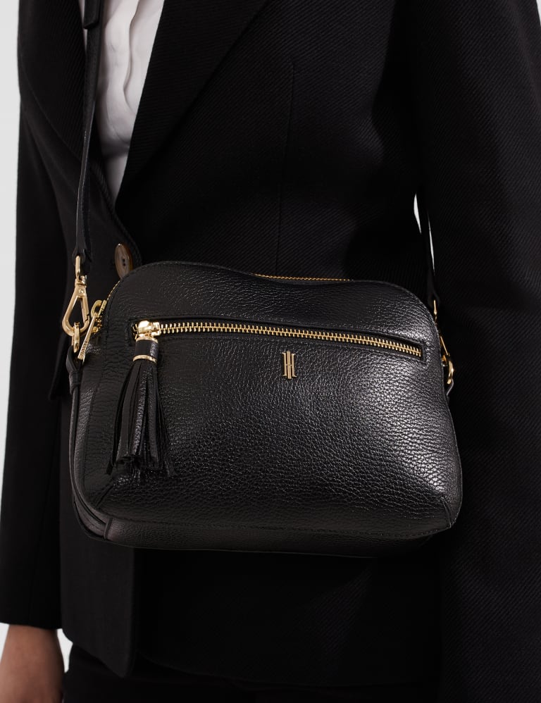 Leather Zip Detail Cross Body Bag HOBBS M S
