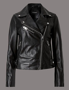 Leather Zip Through Jacket Image 2 of 4