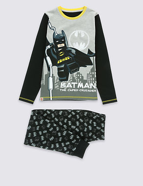 Lego® Batman Long Sleeve Pyjamas (4-14 Years) Image 2 of 4