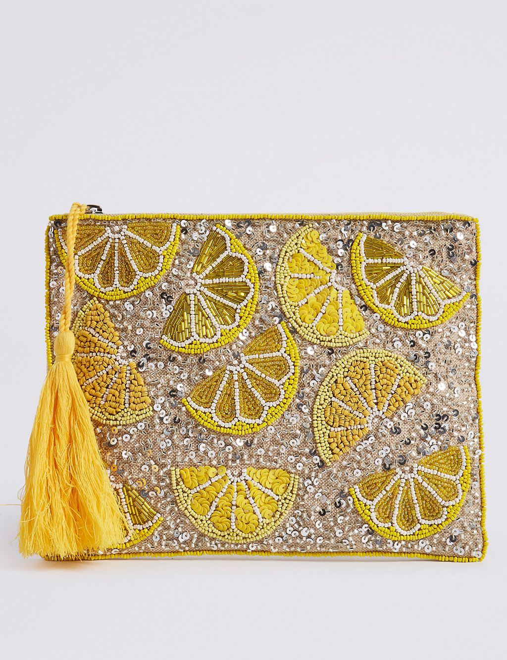 Lemon Embellished Clutch Bag 1 of 5