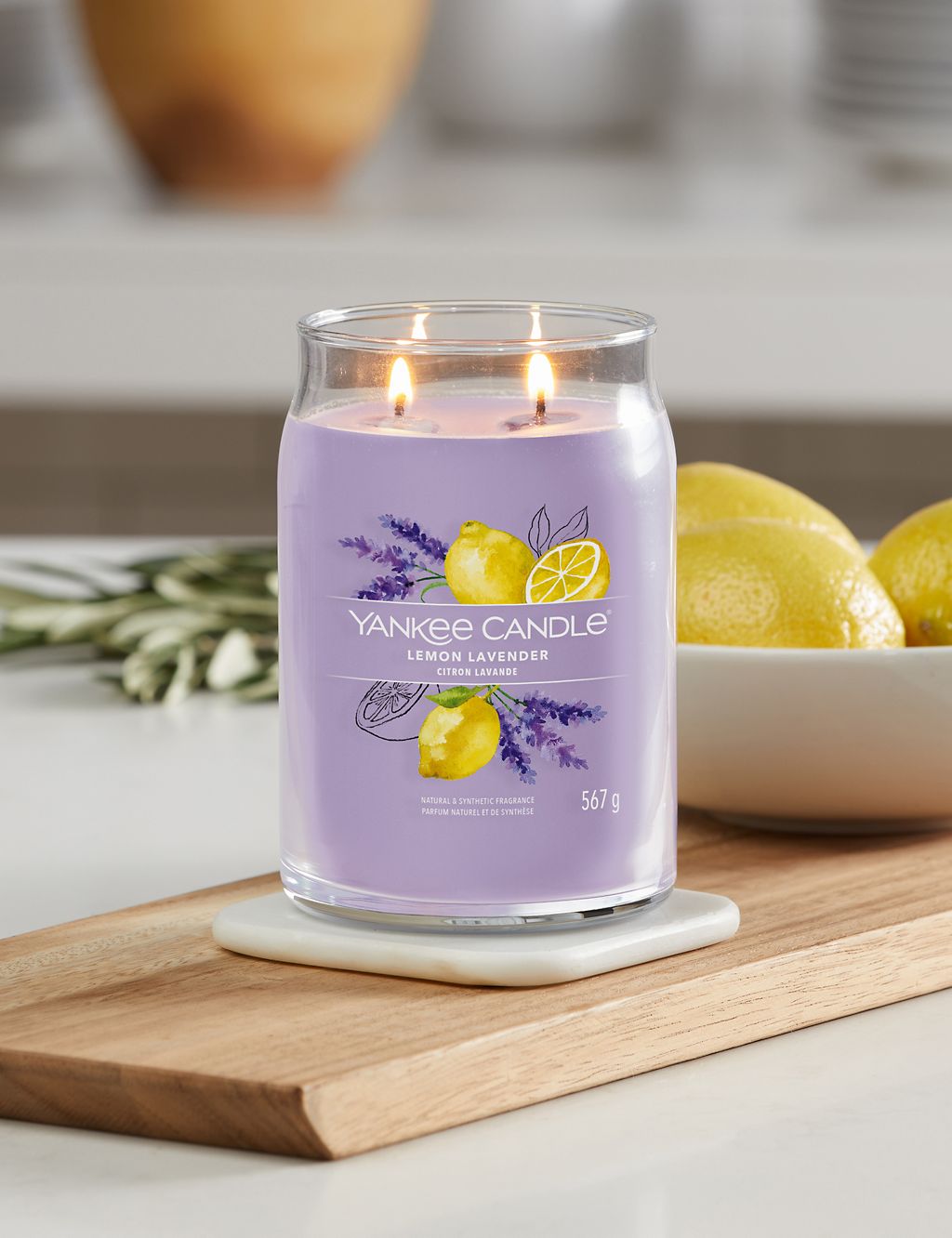 Lemon Lavender Signature Large Jar Scented Candle 1 of 7