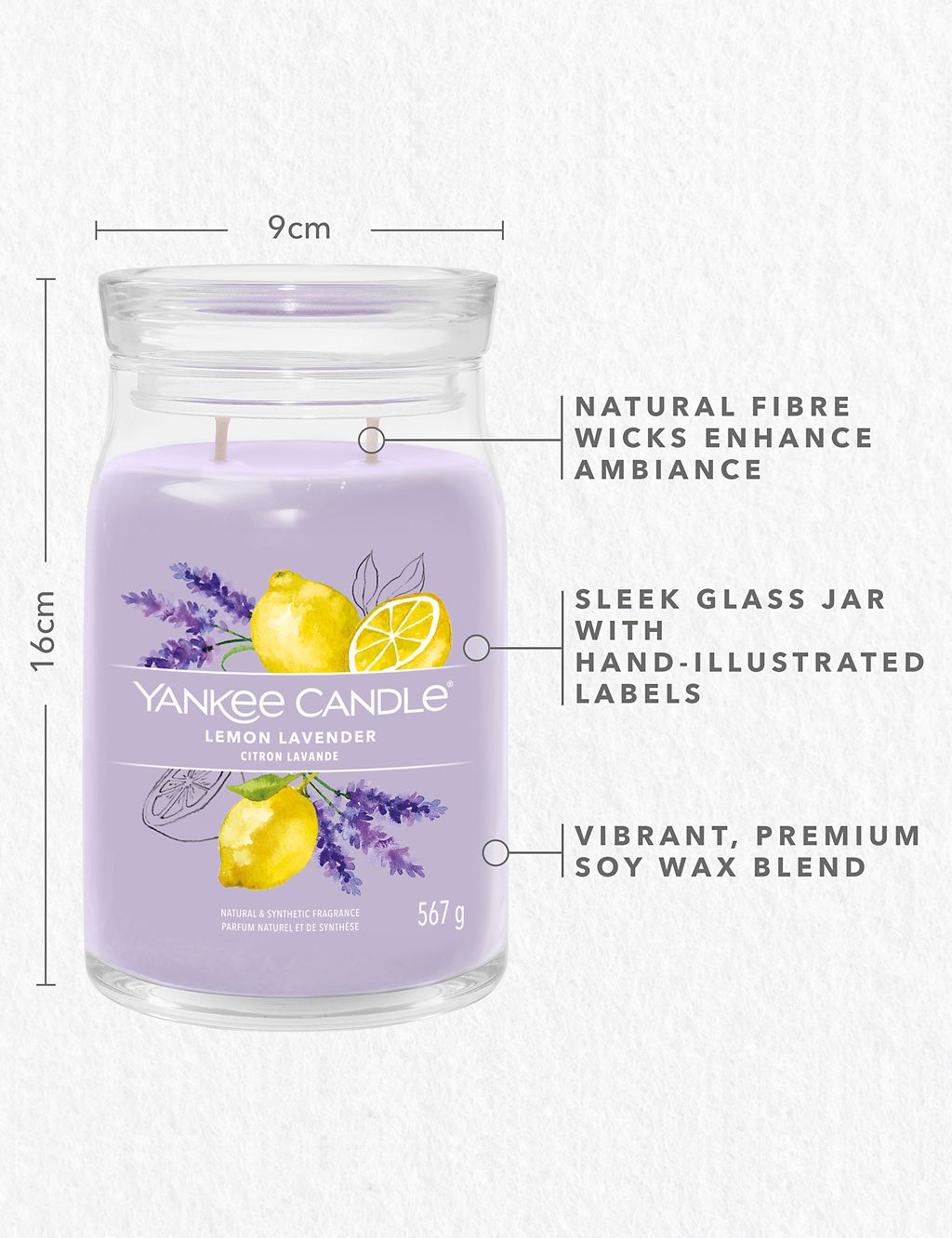 Lemon Lavender Signature Large Jar Scented Candle 7 of 7