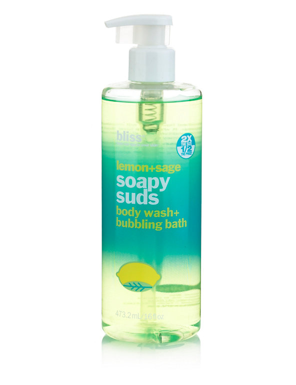 Lemon+Sage Soapy Suds Body Wash & Bubbling Bath 470ml Image 1 of 1