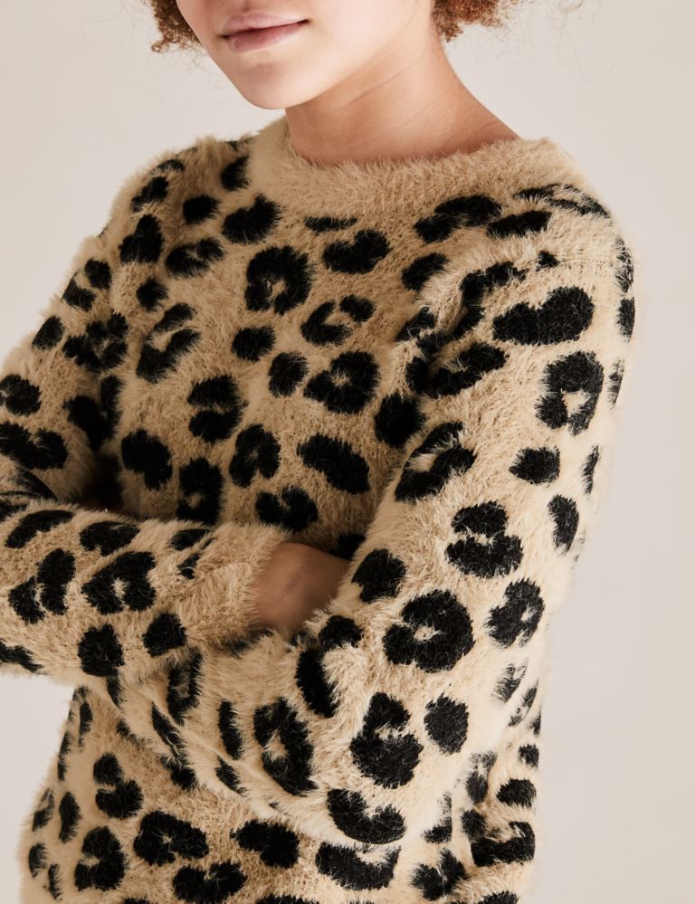 Leopard Knitted Jumper (6-14 Yrs) 3 of 4