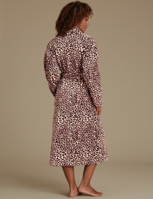 leopard print dressing gown womens