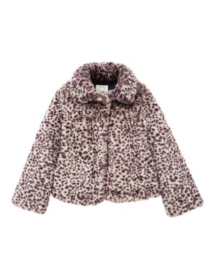 Leopard Print Faux Fur Coat (5-14 Years) | Indigo Collection | M&S