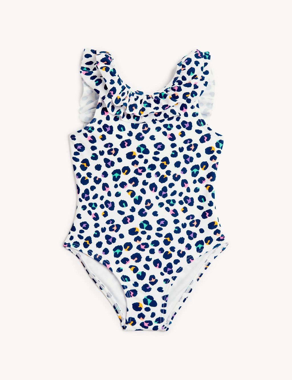 Leopard Print Frill Swimsuit (2-8 Yrs) 1 of 2