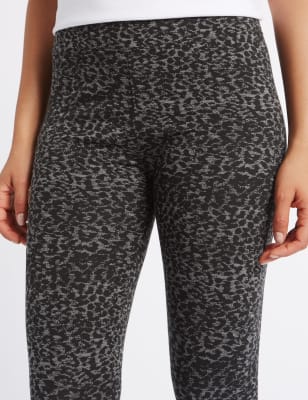 Leopard print leggings on sale grey