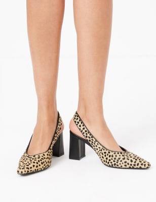 m&s leopard shoes