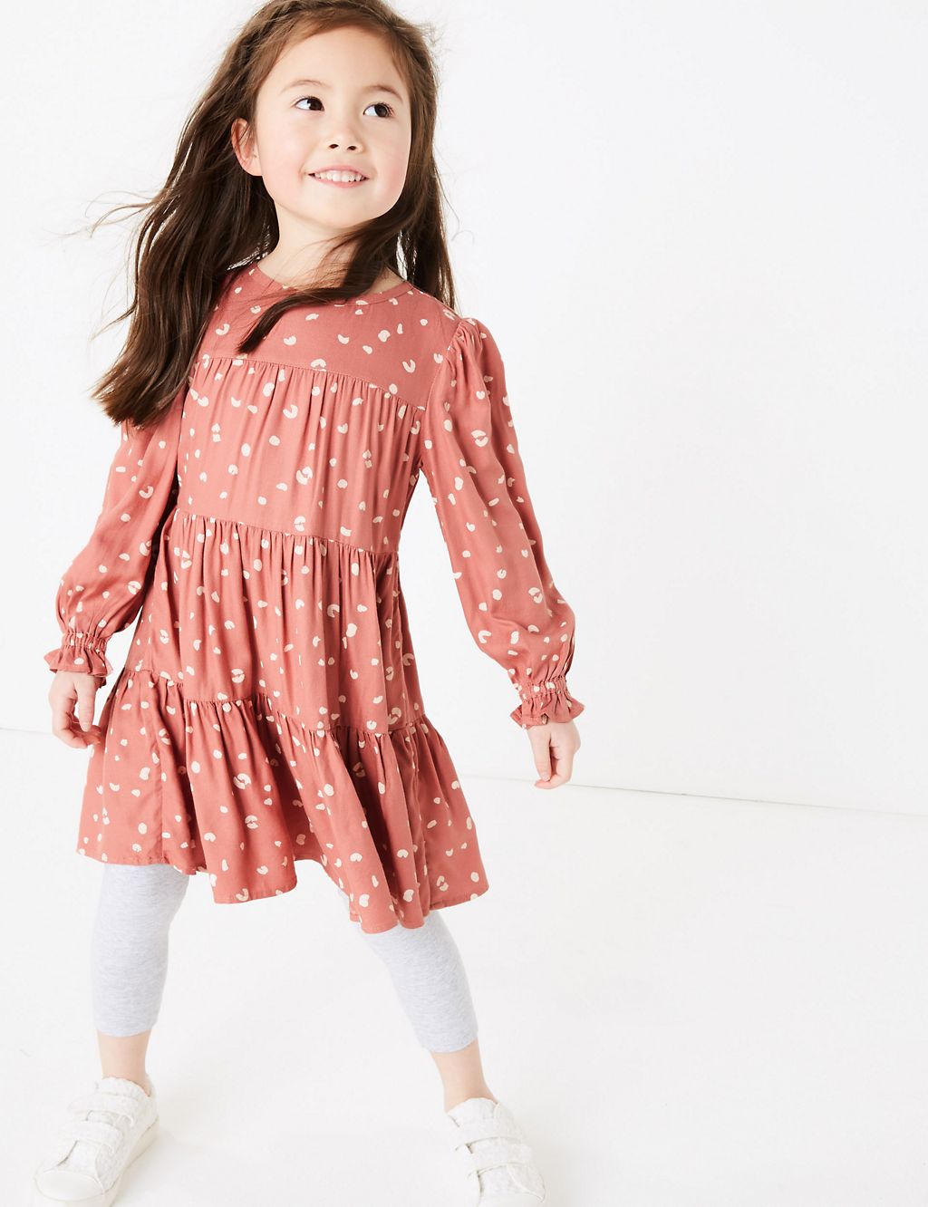 Leopard Print Tiered Dress (2-7 Years) 3 of 4