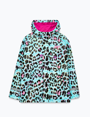 leopard raincoat