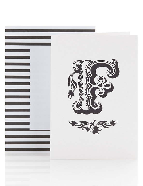 Letter F Blank Greeting Card Image 1 of 2