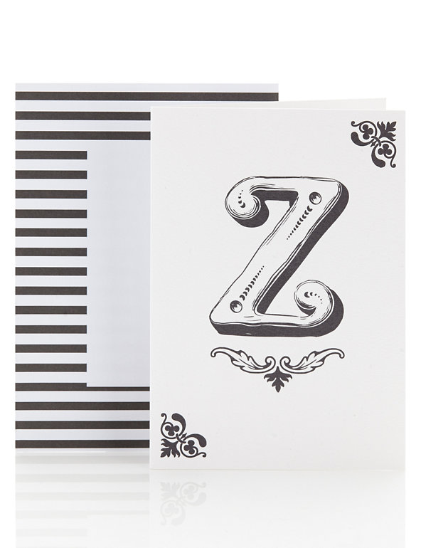 Letter Z Blank Greeting Card Image 1 of 2