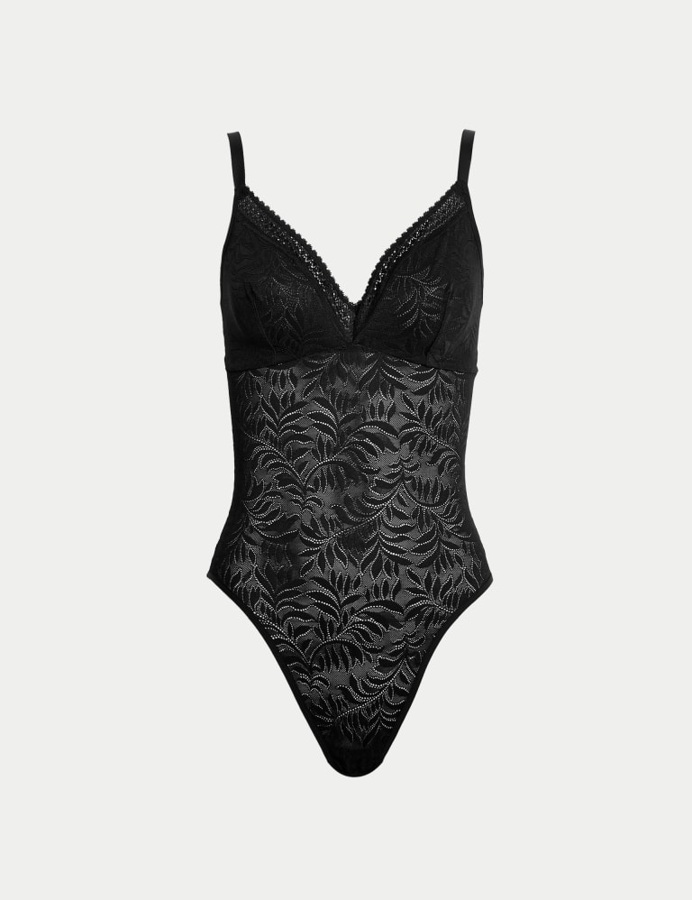 Marnel - Black Lace Strappy Bodysuit