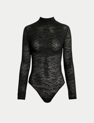 High Neck Lace Bodysuit