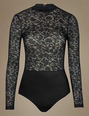 Light Control Long Sleeve Lace Body Image 2 of 3