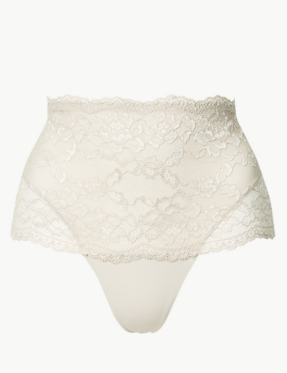 Light Control No VPL All Over Lace Thong Image 1 of 2