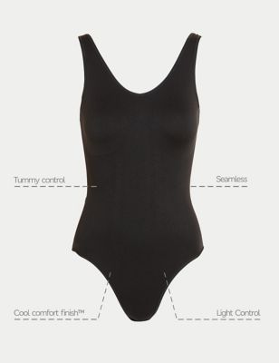 Cotton Rich Light Control Secret Support™ Bodysuit, Body by M&S