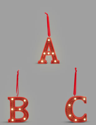 Light Up Alphabet Tree Decoration M S