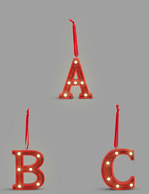 Light Up Alphabet Tree Decoration Image 2 of 3